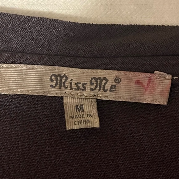 Miss Me Dark Gray Embroidered Sleeveless Dress, size M - Picture 5 of 8